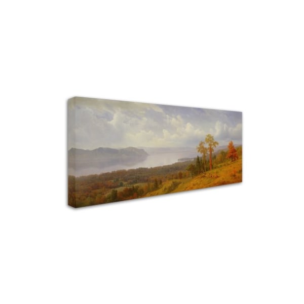 Albert Bierstadt 'View On The Hudson' Canvas Art,16x32